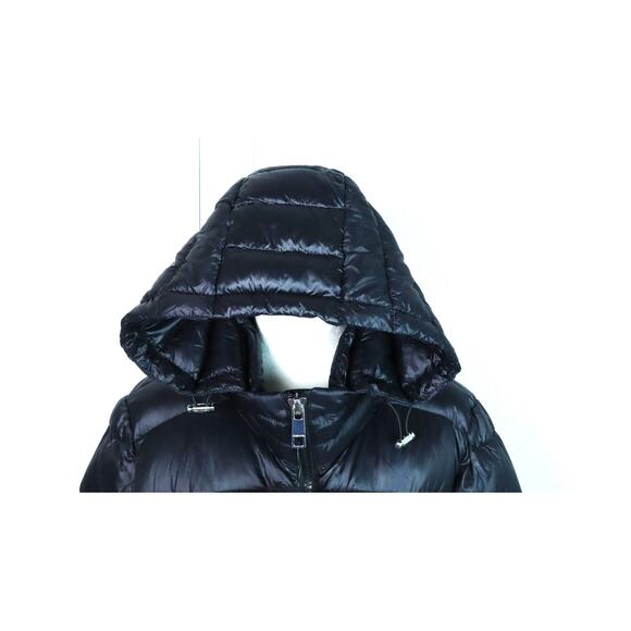NWT Calvin Klein Black Quilted Jacket Coat Removable Hood Womens Down Medium - Picture 2 of 10